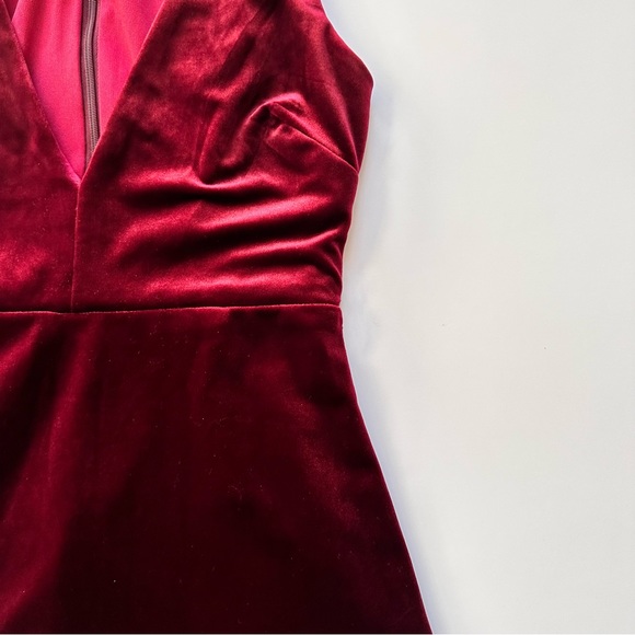 Lulus So Much Magic Berry Red Velvet Maxi Dress | Size XS - Picture 4 of 10